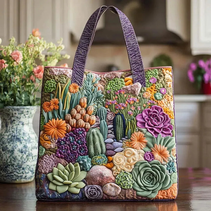 Tote Padded Bag - Succulent Garden