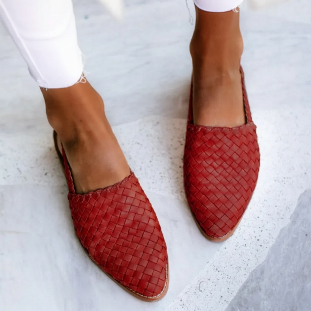 Monica Comfort Slip-On Shoes - Red