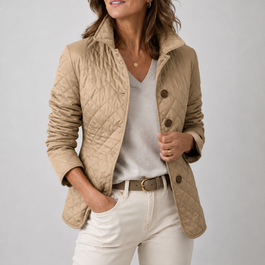 Harriet | Lightweight Quilted Jacket with Stand Collar