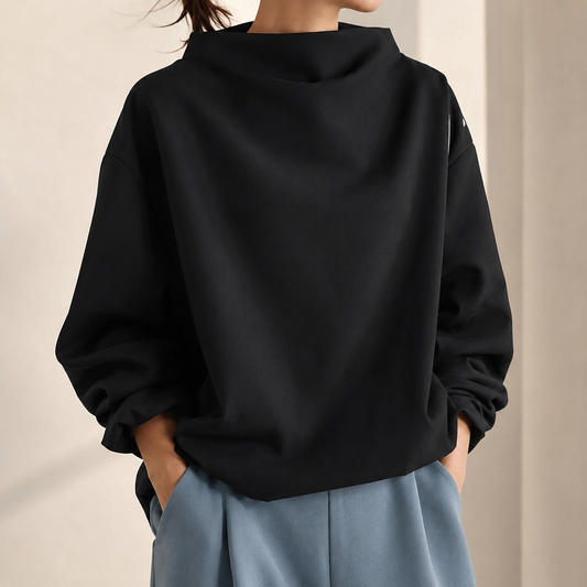 Josephine | High Neck Balloon Sleeve Sweater