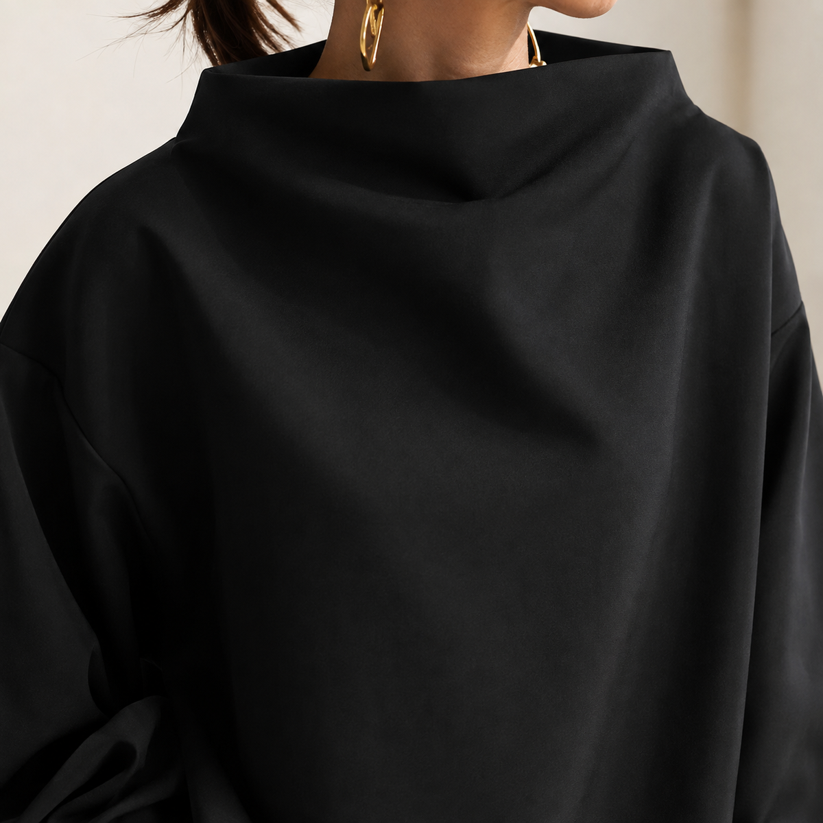 Josephine | High Neck Balloon Sleeve Sweater