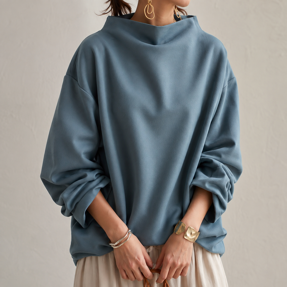 Josephine | High Neck Balloon Sleeve Sweater