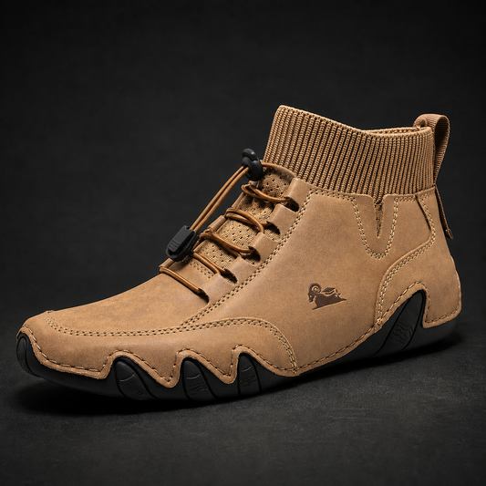 Hudson | Leather Mid-Top Trail Sneakers
