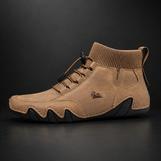 Hudson | Leather Mid-Top Trail Sneakers