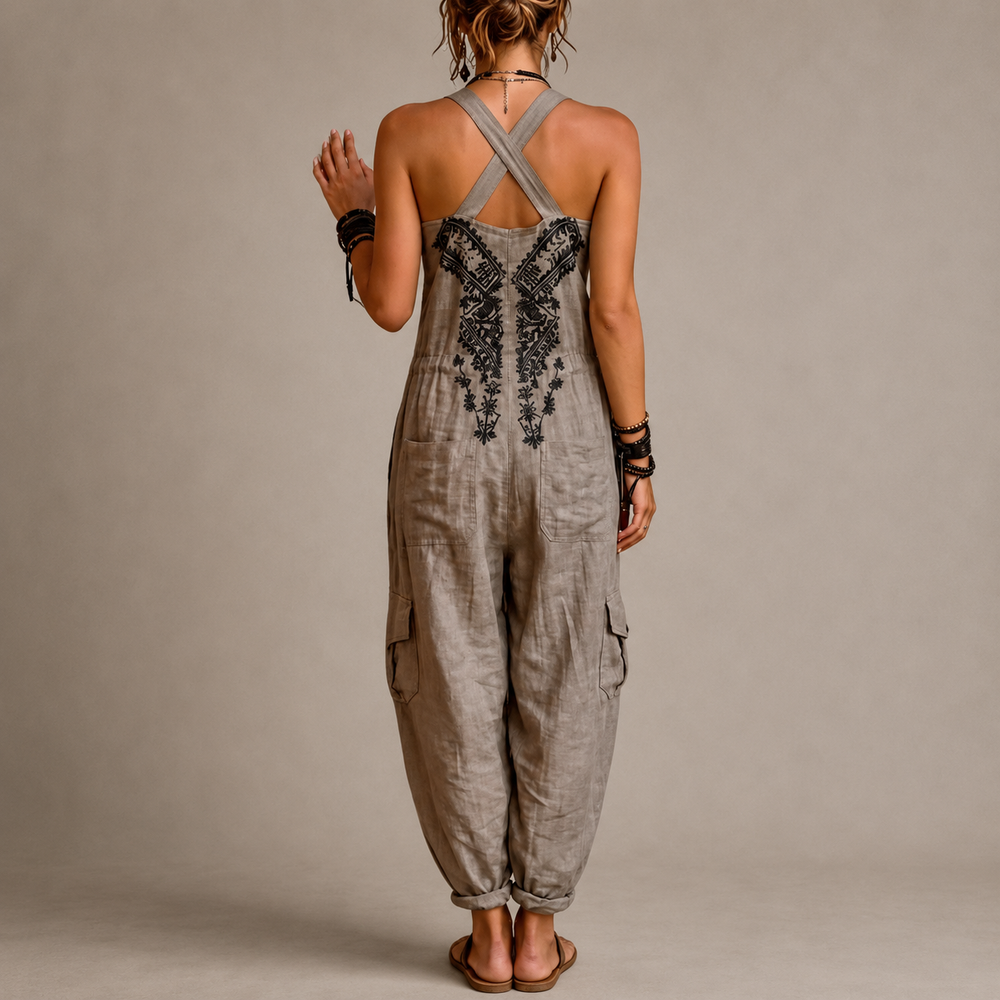 Astrid Embroidered Boho Jumpsuit