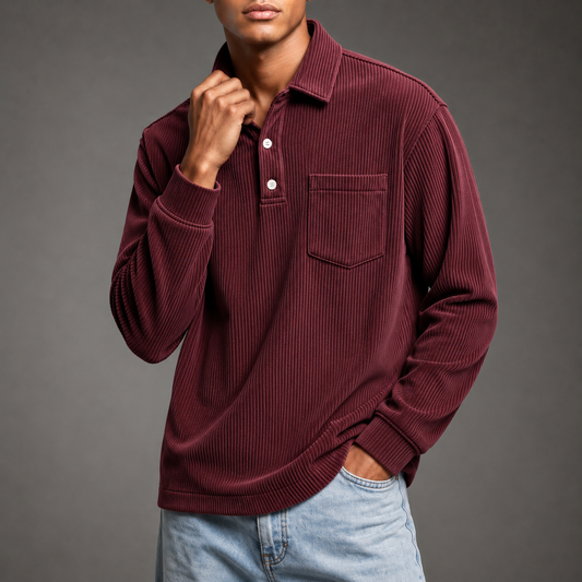 Bedford | Corduroy Pullover - Maroon