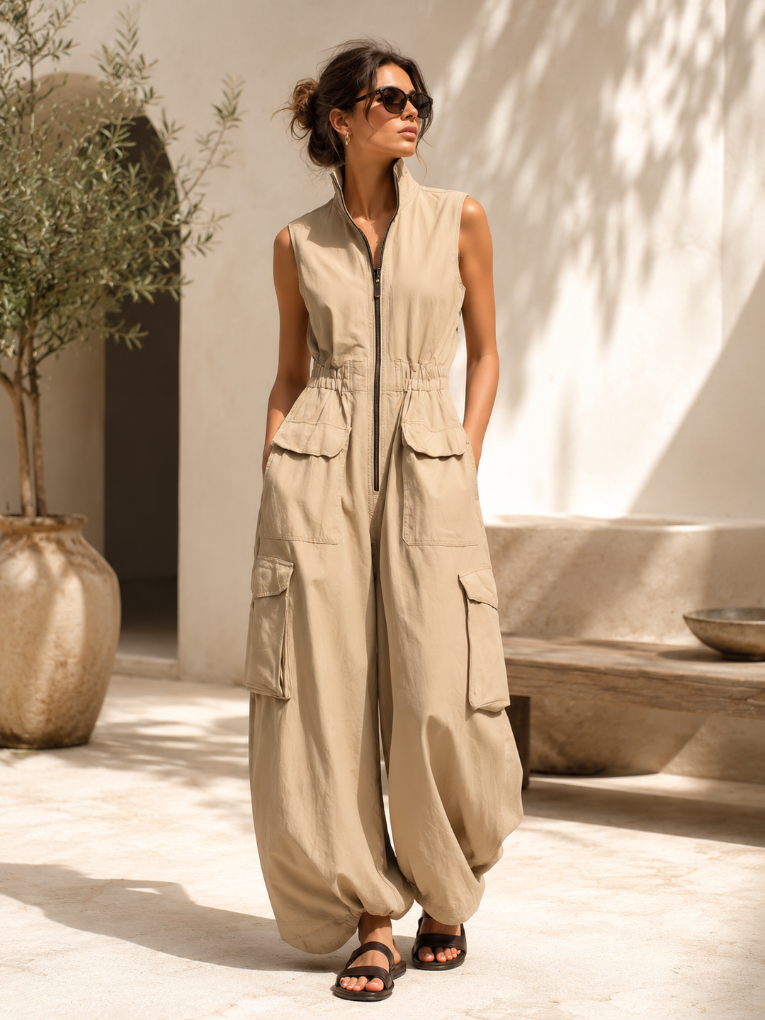 Bethany | Utility Cargo Jumpsuit
