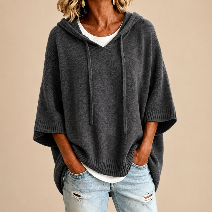 Lucinda Oversized Hooded Sweater - Grey