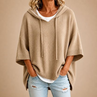 Lucinda Oversized Hooded Sweater - Khaki