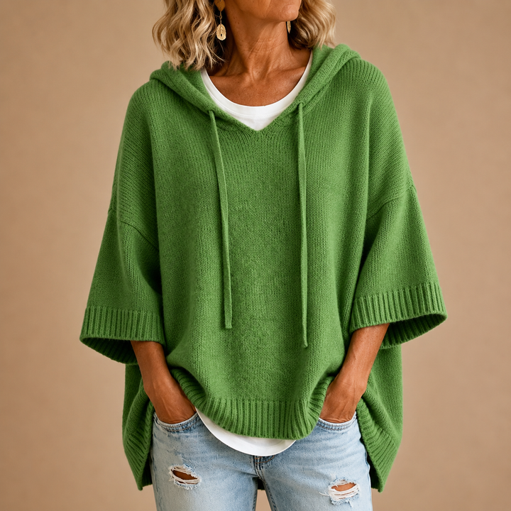 Lucinda Oversized Hooded Sweater - Green