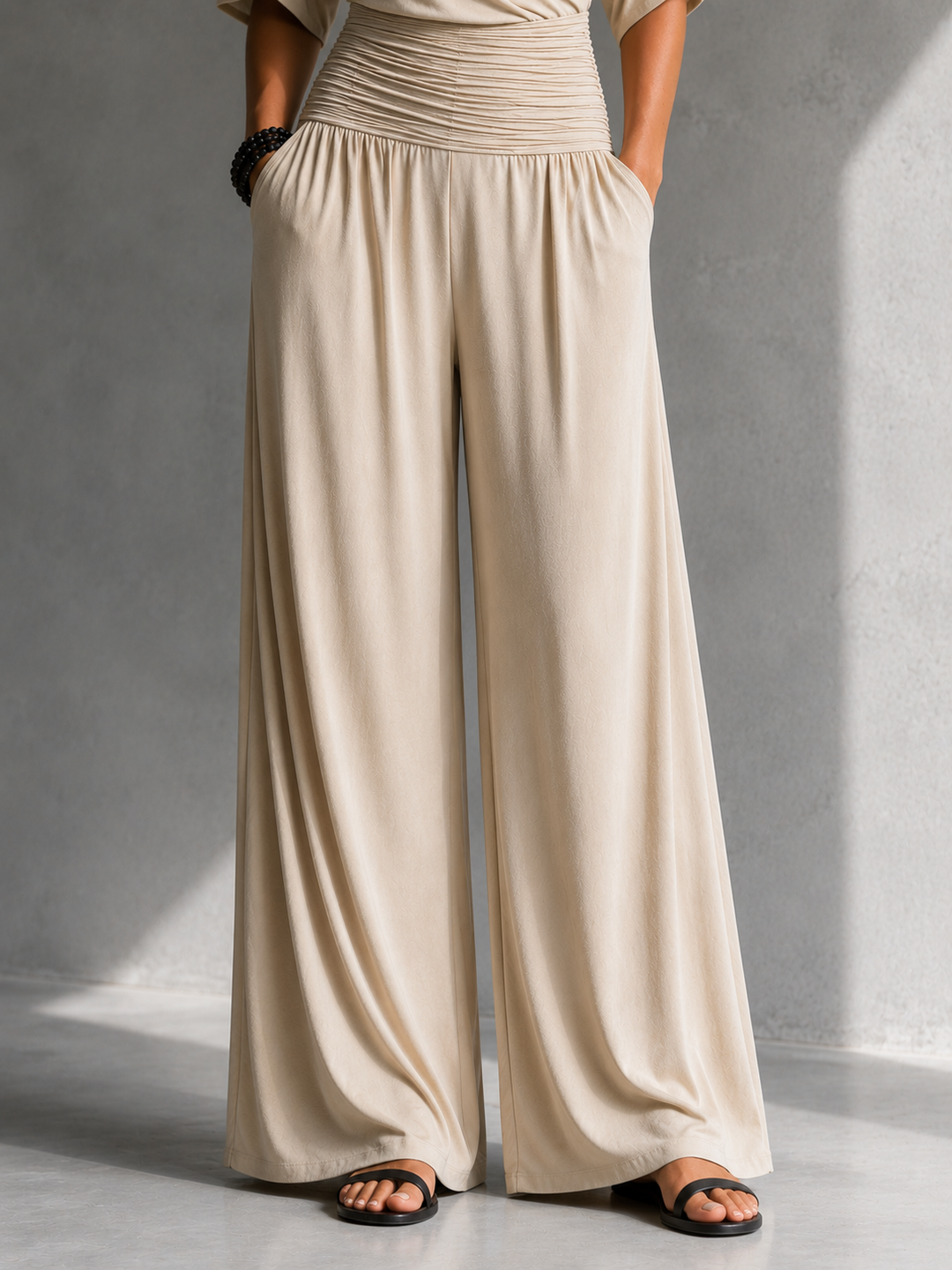Victoria Wrap-Front Wide-Leg Jumpsuit