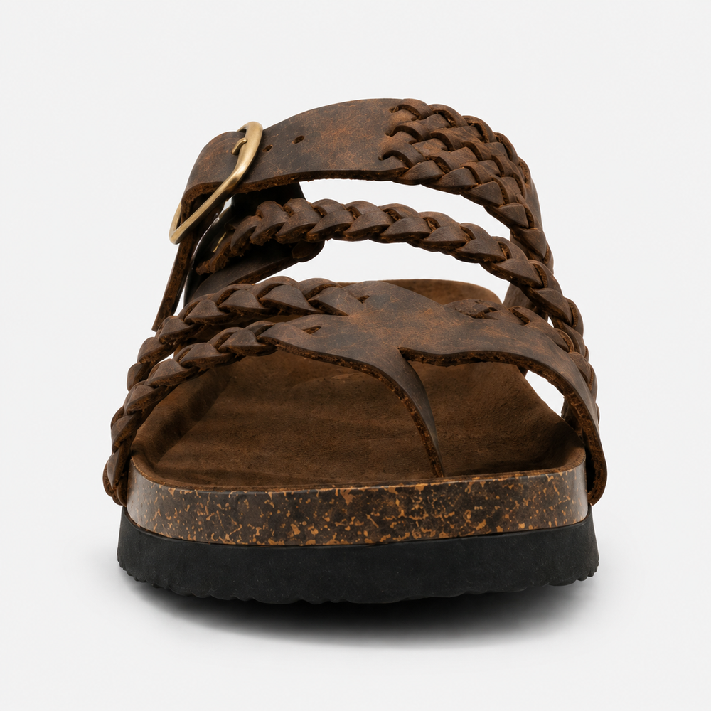 Elena Woven Leather Sandals