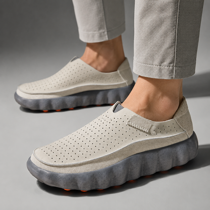 Leonard | Perforated Slip-On Loafers