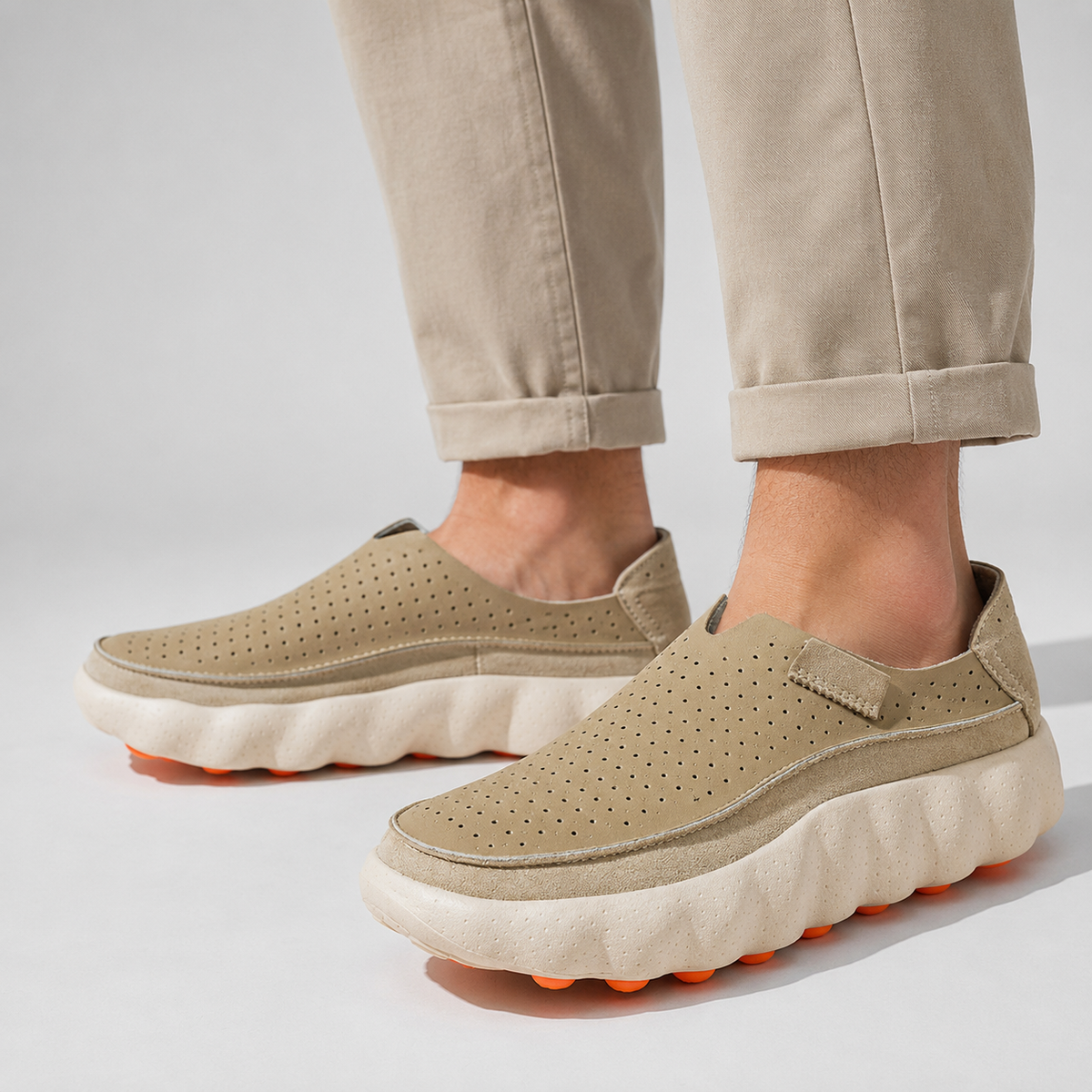 Leonard | Perforated Slip-On Loafers