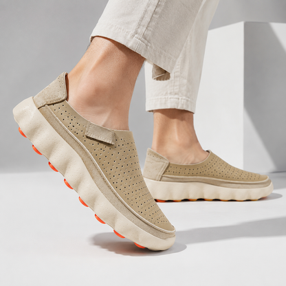 Leonard | Perforated Slip-On Loafers