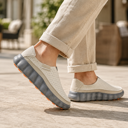 Leonard | Perforated Slip-On Loafers