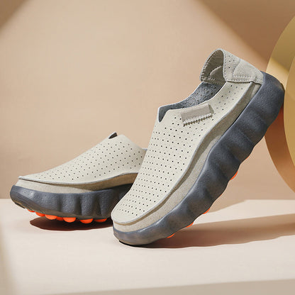 Leonard | Perforated Slip-On Loafers