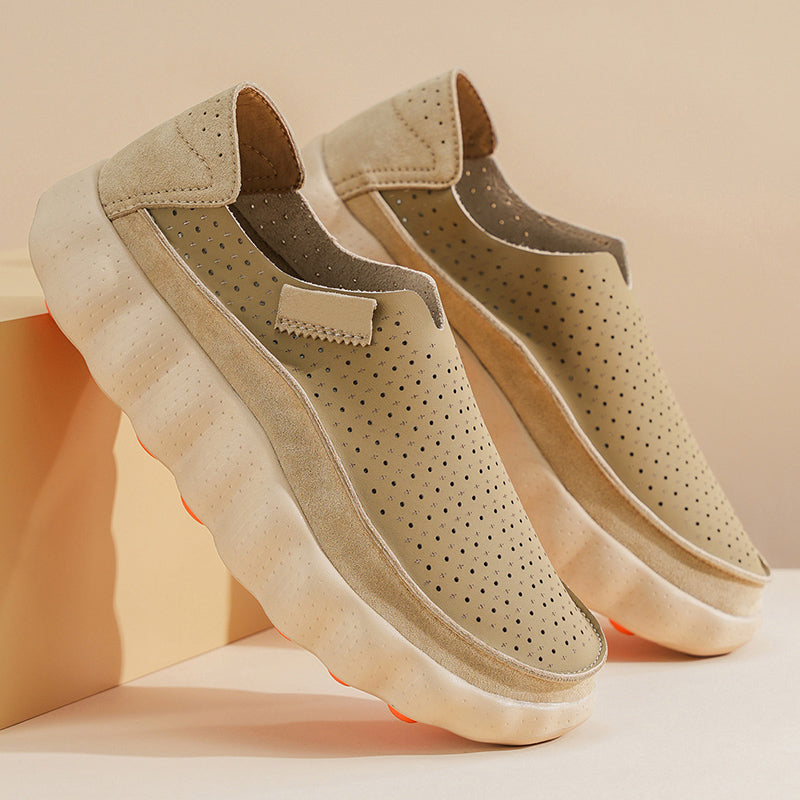 Leonard | Perforated Slip-On Loafers