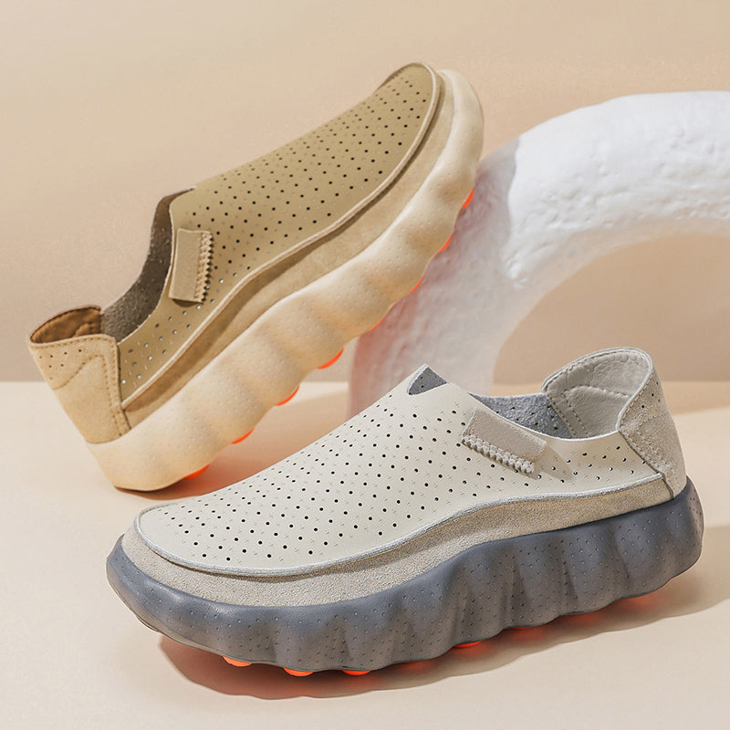 Leonard | Perforated Slip-On Loafers