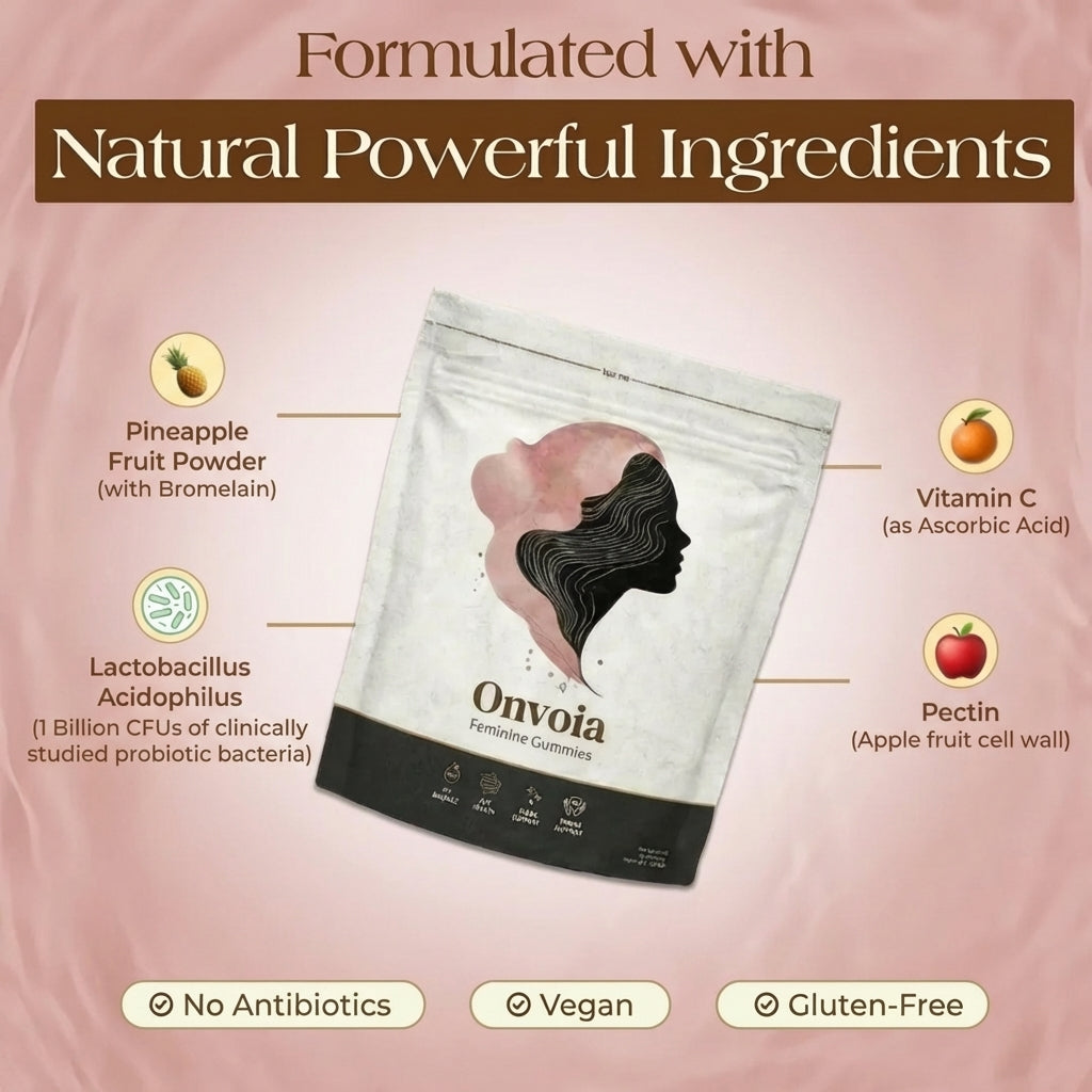 Onvoia Vaginal Probiotic Gummies - Clears Vaginal Odour, Dryness &amp; Discharge