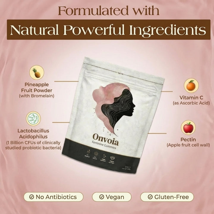 Onvoia Vaginal Probiotic Gummies - Clears Vaginal Odour, Dryness &amp; Discharge