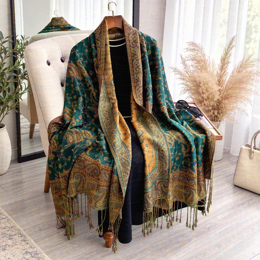 Florence | Paisley Jacquard Wrap Scarf