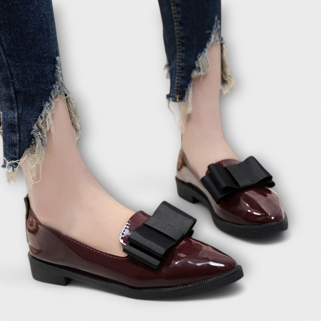 Henrietta | Patent Bow Loafers