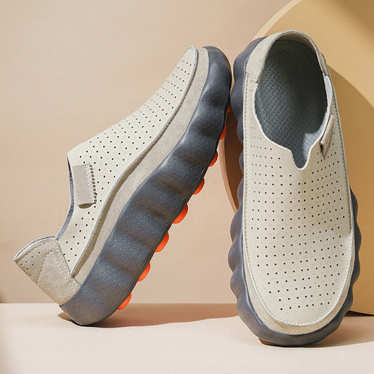 Leonard | Perforated Slip-On Loafers