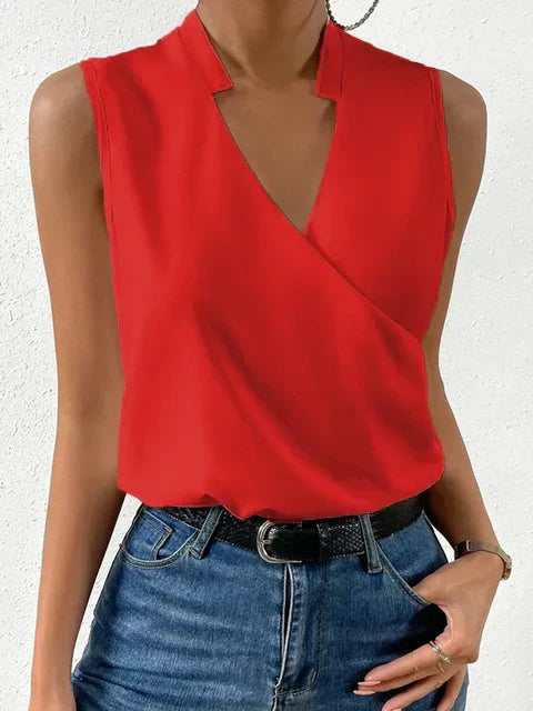 Mally | Sleeveless V-Neck Top