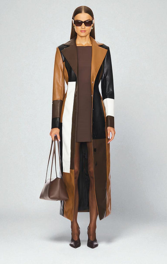 Rosalind | Patchwork Colour-Block Coat