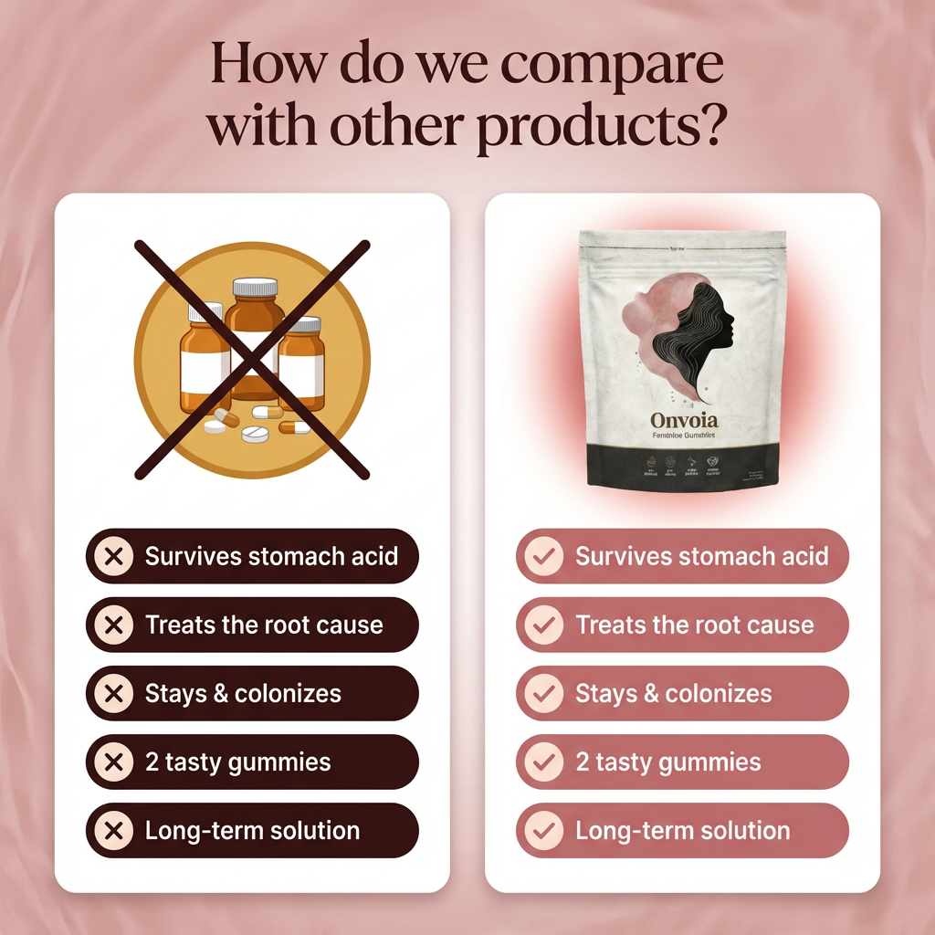 Onvoia Vaginal Probiotic Gummies - Clears Vaginal Odour, Dryness &amp; Discharge