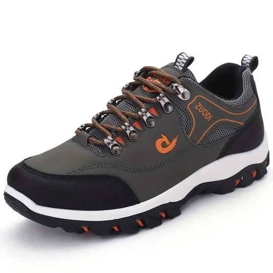 Sam | Waterproof Wide-Fit Hiking Shoes - Grey Green