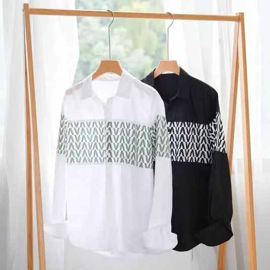 Jasper | Spliced Print Long Sleeve Shirt