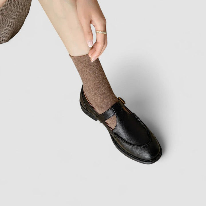 Beatrice | Genuine Leather Square-Toe Mary Janes