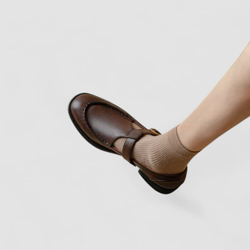 Beatrice | Genuine Leather Square-Toe Mary Janes