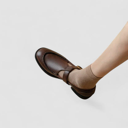 Beatrice | Genuine Leather Square-Toe Mary Janes