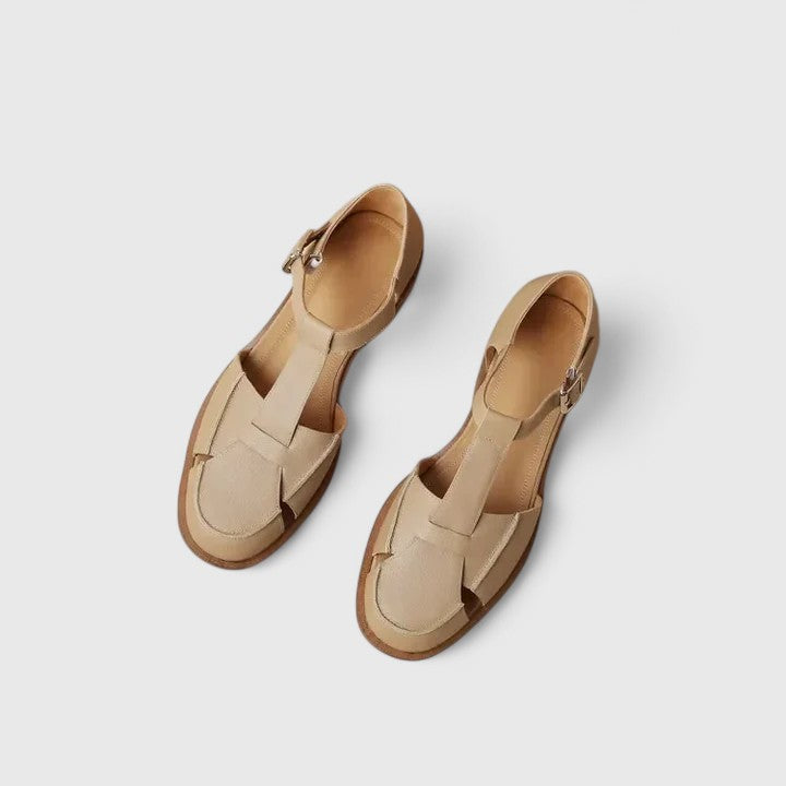 Daphne | Genuine Leather Closed-Toe Strap Sandals