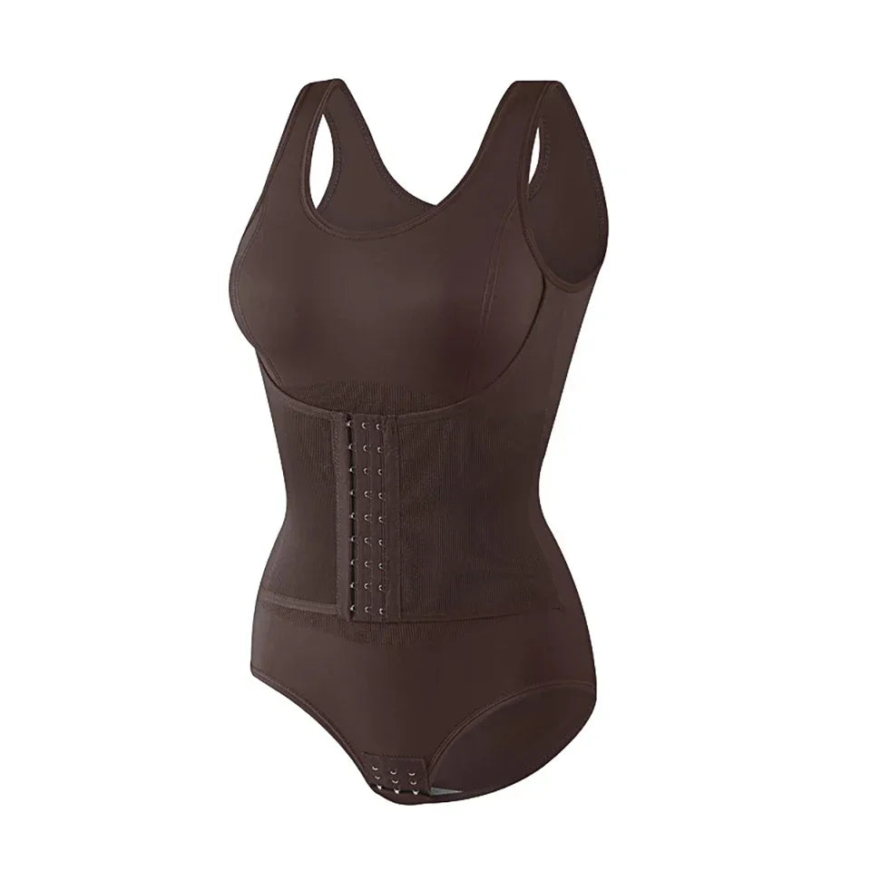 Eloise Zip-Side Shaping Bodysuit - Mocha