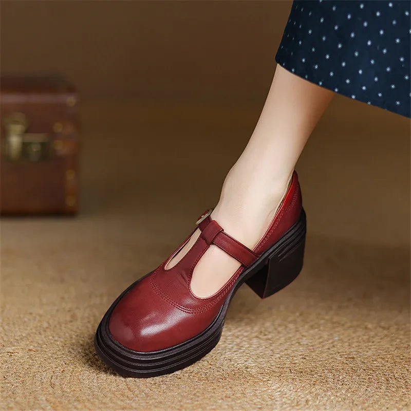 Susannah | Platform Block-Heel Mary Janes