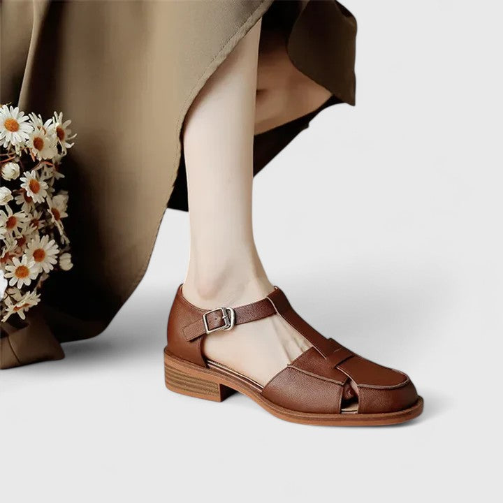Daphne | Genuine Leather Closed-Toe Strap Sandals
