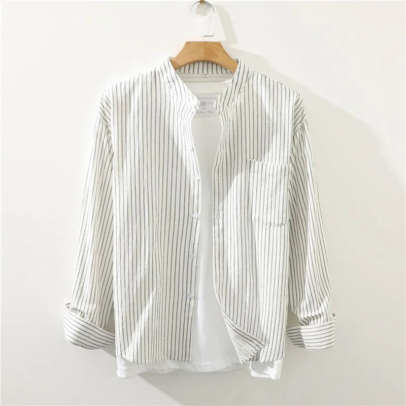 Wesley Striped Relaxed Shirt - White
