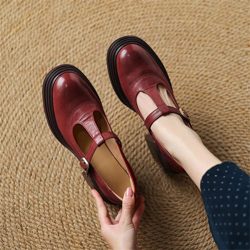 Susannah | Platform Block-Heel Mary Janes