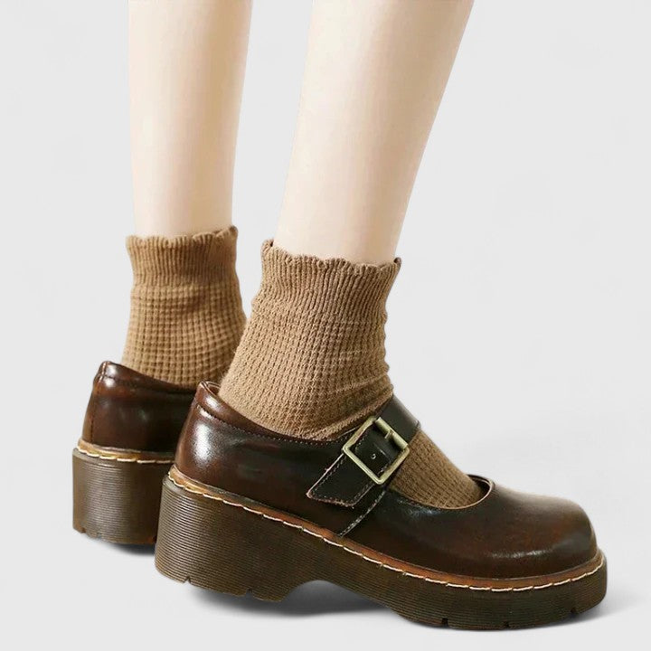 Matilda | Leather Platform Mary Janes