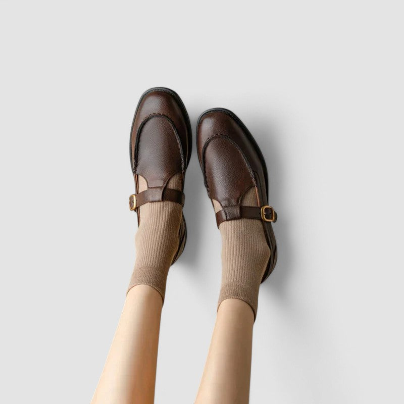 Beatrice | Genuine Leather Square-Toe Mary Janes