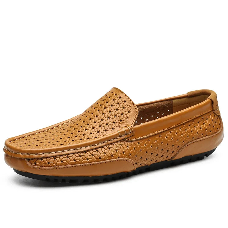 Alessandro Luxury Leather Loafers - Light Brown