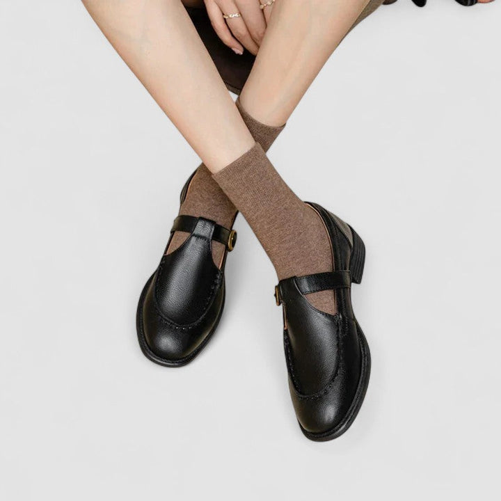 Beatrice | Genuine Leather Square-Toe Mary Janes