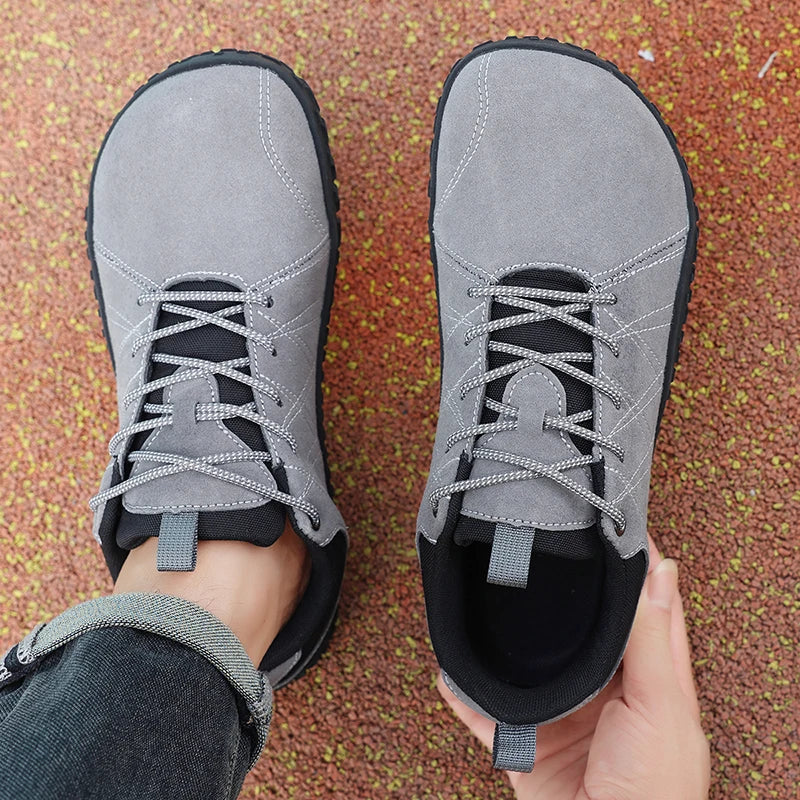 Barnaby Wide Toe-Box Trail Shoes - Gray