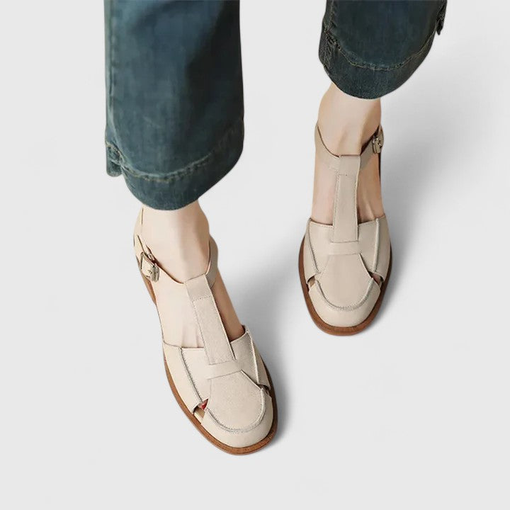 Daphne | Genuine Leather Closed-Toe Strap Sandals