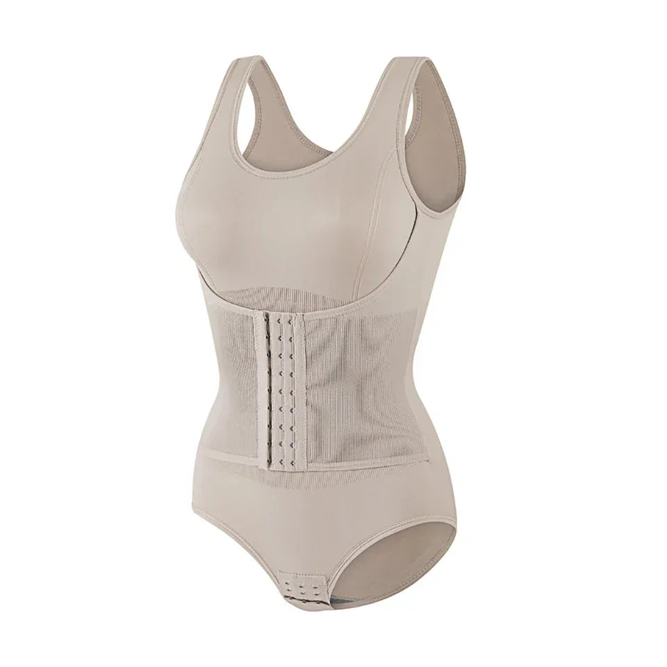 Eloise Zip-Side Shaping Bodysuit - Beige