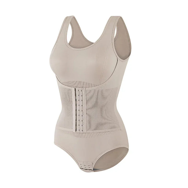 Eloise Zip-Side Shaping Bodysuit - Beige